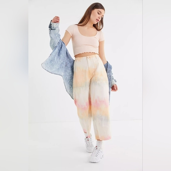 BDG Jane High-Waisted Cropped Trouser Pant - Picture 1 of 8